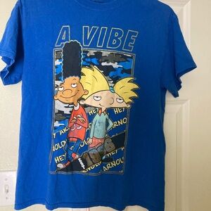 Nickelodeon Blue Graphic Tee with Characters